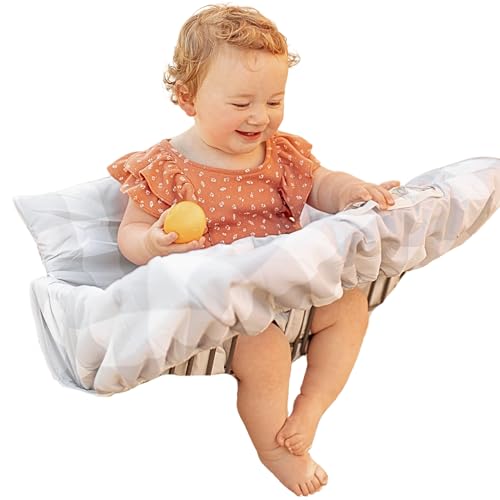 Image of BINXY BABY 2-in-1 Cushy Cart Cover and High Chair Cover | Universal Fit | Includes Storage Pouch (Buffalo Check)