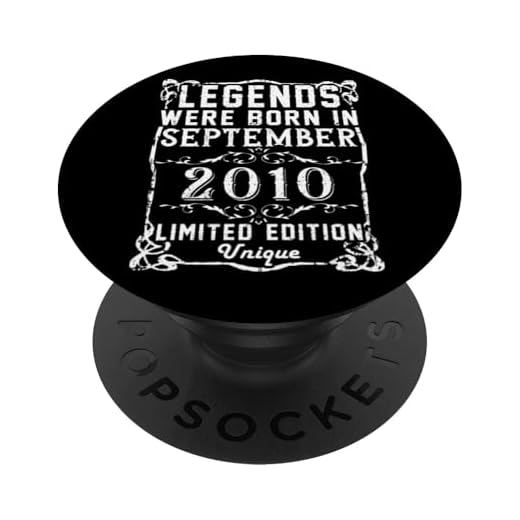 Cumpleaños Septiembre 2010 Edición Limitada Regalo Vintage PopSockets PopGrip Intercambiable