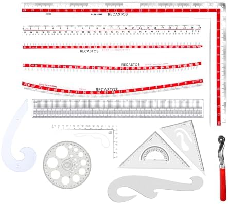 Tailor Pattern Scale Recastos Fashion Designing Kit: Tailoring Scales, Curves, and ...