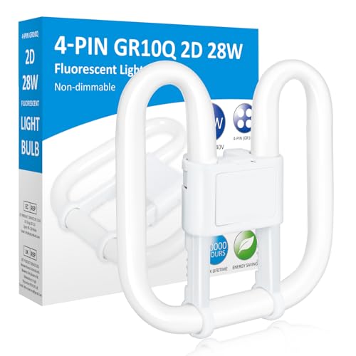 Ddlisu GR10q 4 Pin Light Bulb 28W 3500K Warm White 1 Pack