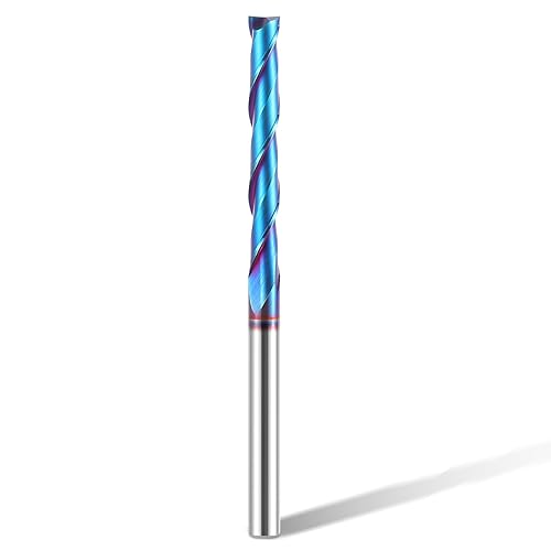 HQMaster Broca de enrutador de punta de bola extra larga, vástago de 14 de pulgada, broca de enrutador CNC de carburo sólido con revestimiento nano