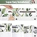 TWLSNCD No Hook Shower Curtain and Liner Set, Sage Green Eucalyptus Floral Shower Curtains for Bathroom, Bath Curtain Sets with Snap in Liner, Waterproof with See Through Top Window, 71x74 Inches