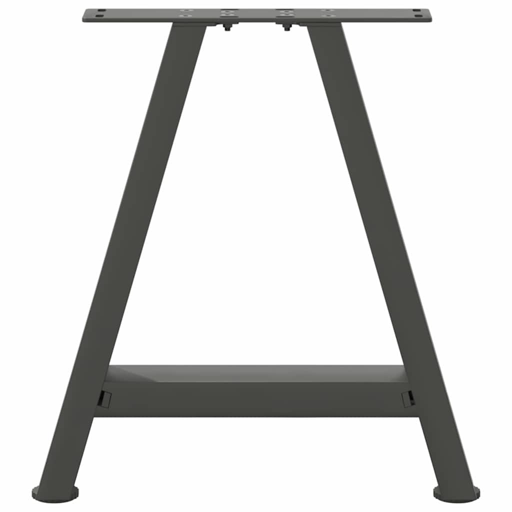Générique Nogi stolika kawowego w kształcie litery A, 2 sztuki, stal lakierowana proszkowo w kolorze antracytowym 38 x (42–43) cm, z regulowanymi poziomami i nawierconymi otworami do łatwego mocowania
