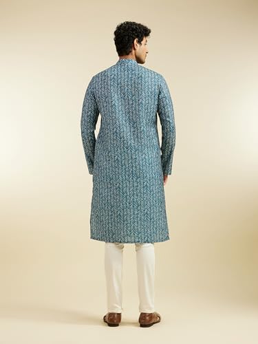 Image of DIWAS BY MANYAVAR Men's Cotton Blend Printed Kurta (1pc)