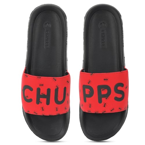 Image of CHUPPS ANTS Men Premium Comfort Sliders Everyday Casual Daily Wear Lightweight Cushioned EVA Footbed Anti Slip Sole Design Graphic Print Footwear