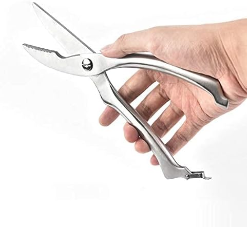 Kitchen Scissors Kitchen Shears 1pcs Heavy Duty Poultry Shears Stainless Steel Poultry Scissor(Silver)
