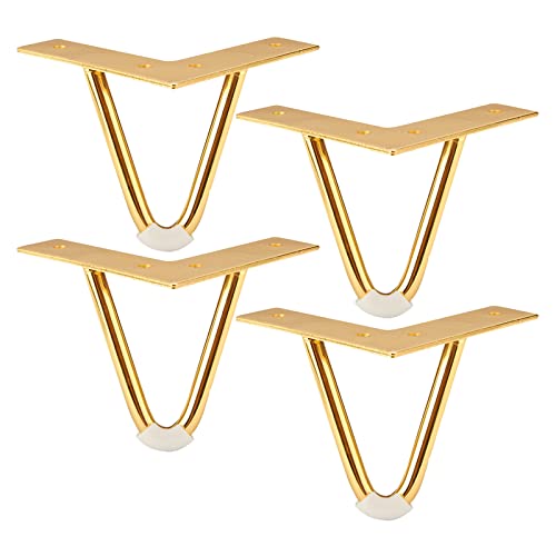 Pieds de table épingle robustes en métal noir 35 cm pour surélever un canapé