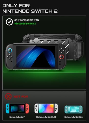 Image of SUPCASE Unicorn Beetle Pro Case for Nintendo Switch 2 2025, [Military-Grade Protection] [Joy Con Remove Friendly] Dockable Integrated Cover Accessories Compatible with Switch 2, Black