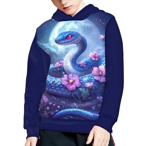 Kids Hooded Sweatshirts Boys 6-16Y Student Long Sleeve Crew Neck Pullover Sweatshirts