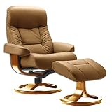 Fjords Hjellegjerde Leather Norwegian Ergonomic Scandinavian Lounge Reclining Chair 215 Small Muldal