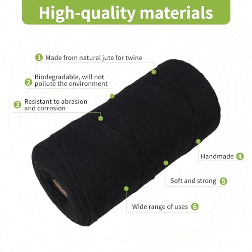 Image of Joyberg Cotton Twine: 984 Feet / 300 Meters - Gardening & Crafts String Thin Threadcord