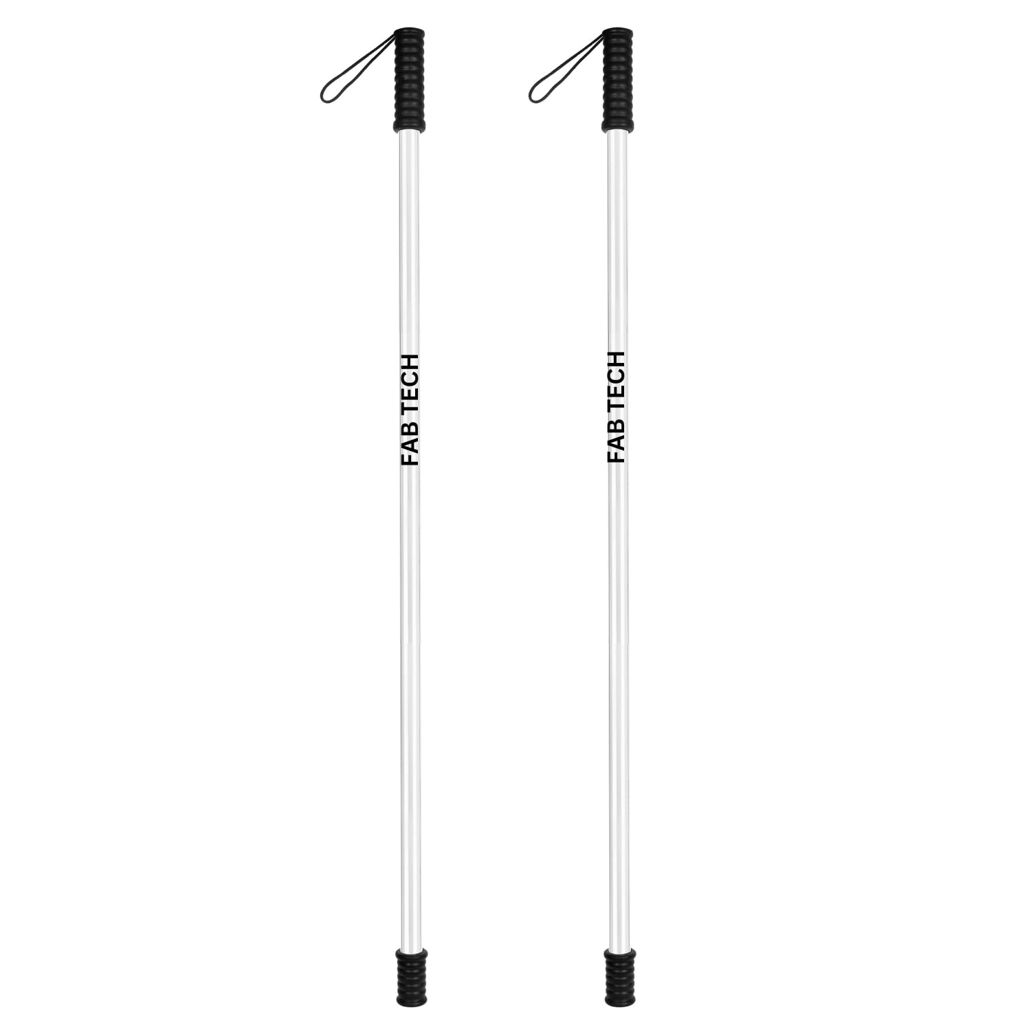 FAB TECH 100 CM Polycarbonate Security Stick | Durable, Light Weight, Scratch Proof, Anti Slip Bottom | Security Stick | Walking Cane | High Impact Resistance (Pack of 2)