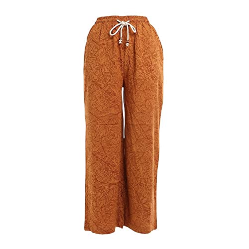 エルケクス(ELKEX) リラックスワイドパンツ EKL2SP4197 BRN (ブラウン/L/Lady's)