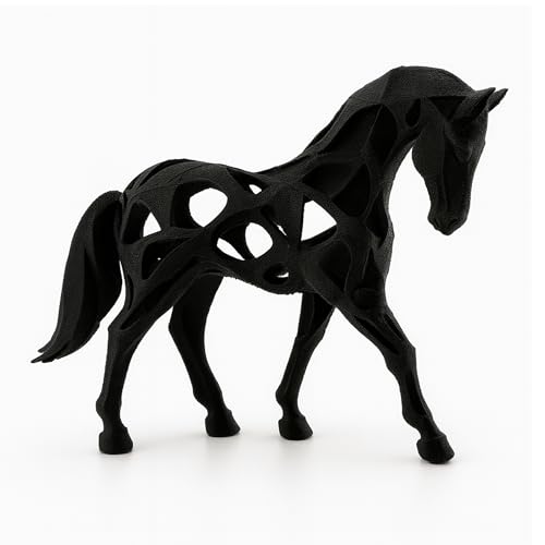 TwistedForge Crafted Modern Hollow Horse Sculpture – Abstract Geometric Figurine