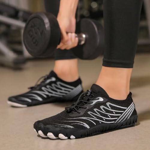 Image of Grounding Shoes with Copper, Barefoot Shoes Women Men, Wide Toe Box Hiking Barefoot Womens, Non-Slip Comfortable Breathable Water Shoes for Walking Running