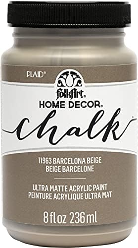 FolkArt, Barcelona Beige Assorted Home Décor 8 fl oz / 236 ml Acrylic Chalk Paint For Easy To Apply DIY Arts And Crafts, Ultra Matte Finish, 11963