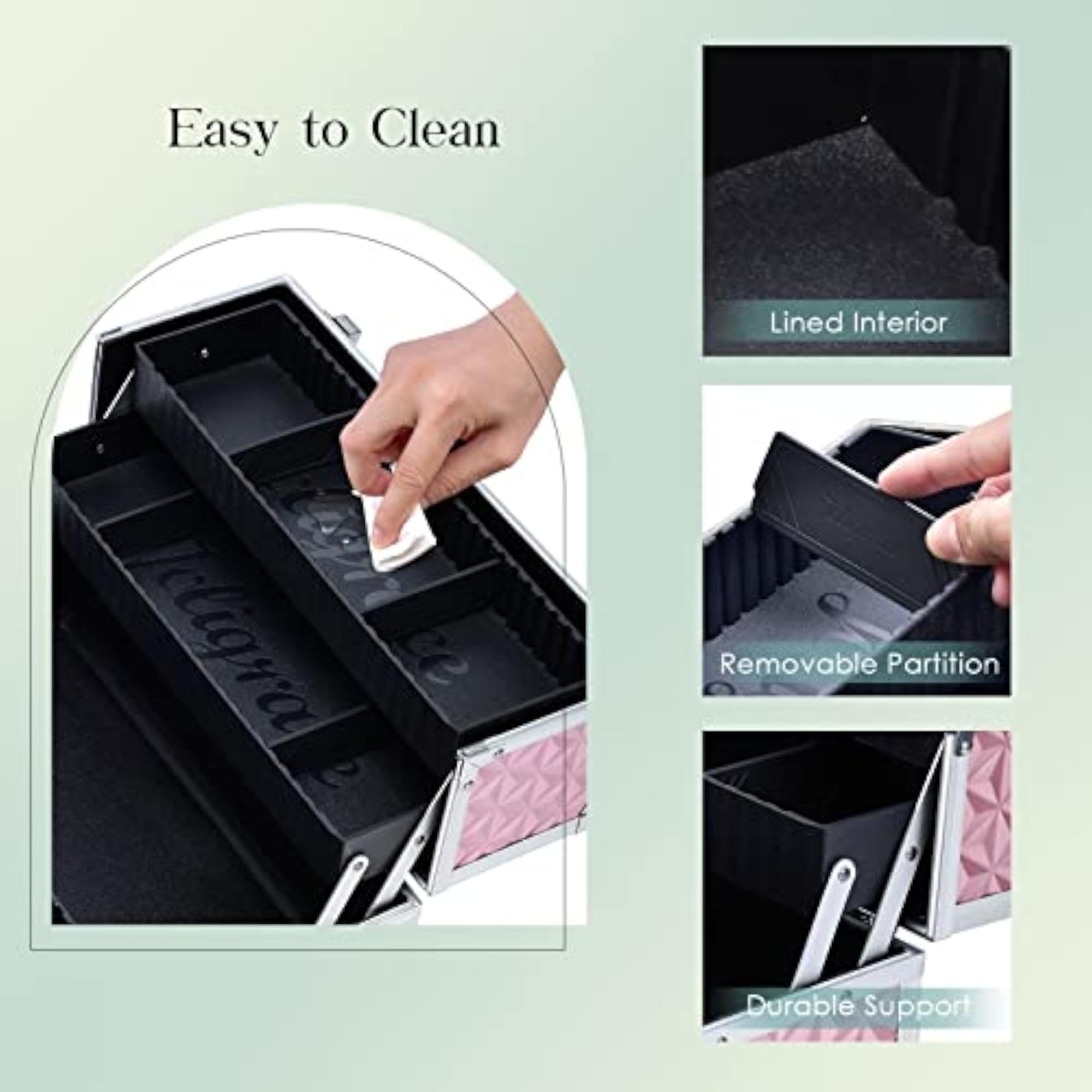 Makeup Train Case Professional Cosmetic Organizer
