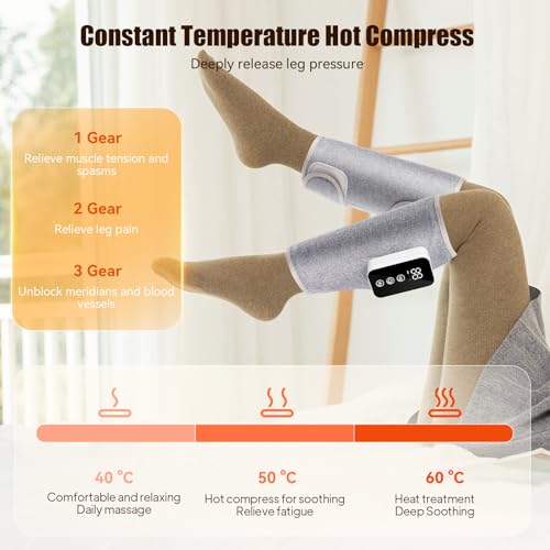 Massage mollets et jambes sans fil gris avec 3 modes