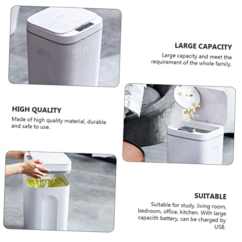 Bote de basura inteligente con sensor y carga USB miniatura 7