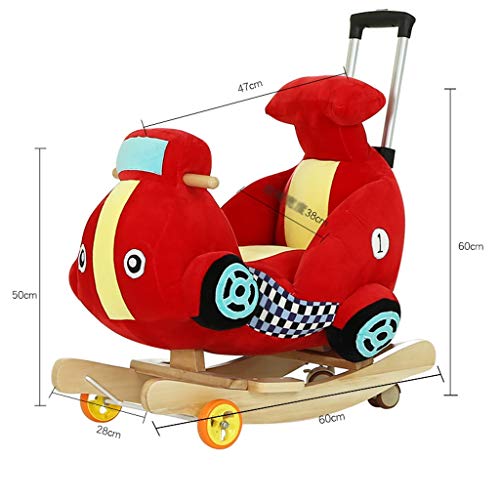 Schaukelpferd Schaukeltier Kinder Stuhl Baby trojaner Spielzeug Geschenk Kinderwagen massivholz niedlich Holz Shake… – Bild 8