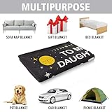 Craftique Daughter Blanket from Mum Dad, Gifts for Daughter on Christmas, Birthday, Mother's Day, Valentine's Day, Soft Throw Blanket for Sofa Bed, 60" x 50" - Image 7