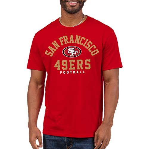 Junk Food Clothing x NFL - San Francisco 49ers - Classic Team Logo - Unisex Adult Short Sleeve Fan T-Shirt for Men and Women - Size X-Large
