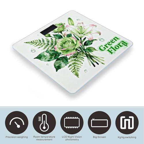 Báscula Digital de Baño Precisa y Estable Green Flora miniatura 3