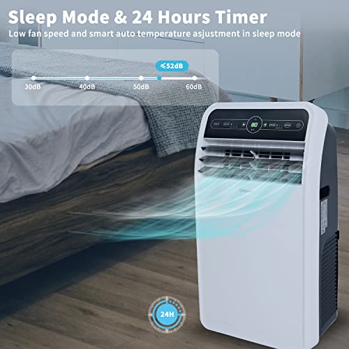 Shinco 10,000 Btu Portable Air Conditioner, Portable Ac Unit With Built-In Cool, Dehumidifier & Fan Modes For Room Up To 300 Sq.ft, Room Air Conditioner With Remote Control, 24 Hour Timer, Installation Kit #TOP6