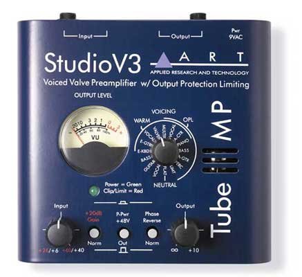 Art Tubempstv3 Variable Valve Voicing Tube Mic Preamp With Limiter