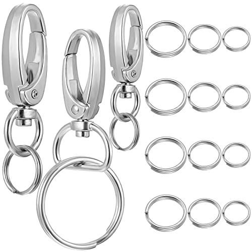 Abaodam 1set Dog Tag Clip with Matching Rings Pet Tag Clips for Collars and Harnesses Quick Attachment and Easy Installation for Dogs and Cats