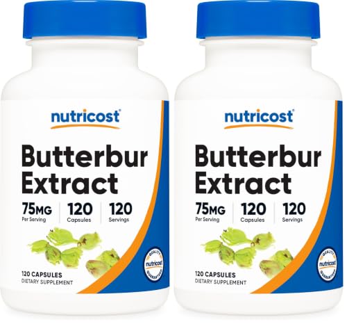Nutricost Nutricost Butterbur Extract Capsules (75mg) 120 Capsules, Gluten-Free (Pack of 2) sold by Nutricost - Amazon Seller - US