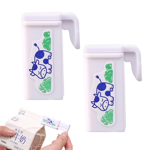 Clips de cierre para bolsas de aperitivos, clips de cierre para bolsas de alimentos, 2 unidades de clips de cierre para bebidas empaquetadas, clip de cierre a prueba de fugas de 180 grados para bolsas