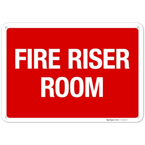 Panneau de sécurité incendie Sigo Signs en aluminium antirouille de 25,4 x 17,8 cm
