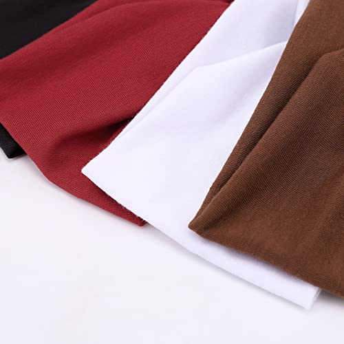 Image of DRESHOW 8 Pack Headbands for Women Yoga Knotted Headbands Elastic Criss Cross Hair Accessories Sports Head Wrap Non Slip