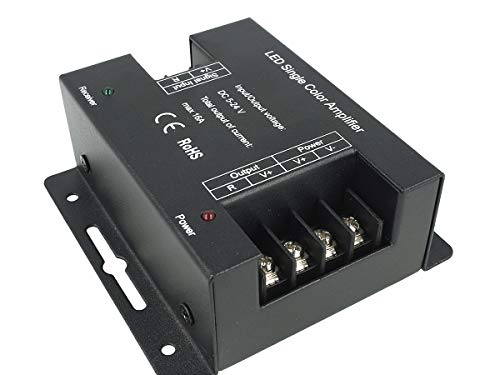 Ledlux CL7006 - Amplificador PWM de alta velocidad para tira de LED de 5 V, 12 V, 24 V, 16 A, mono color, 1 canal AP101