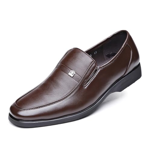 Dress Shoes for Men Men's Classic Black Business Leather Dress Shoes - Formal Office Footwear, Plus Size Genuine Leather