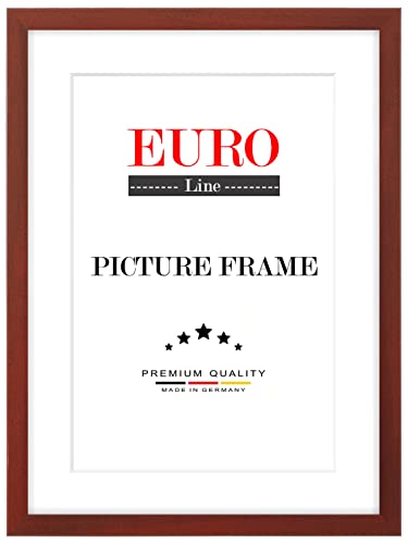euroline35 marco de fotos sobre medida para las fotos 39 cm x 10 – 150 cm, creación sobre medida del marco de madera (MDF, incluidos cristal acrílico tratado antirreflejos y parte trasera (MDF, anchura del marco: 35 mm, madera, Rouge flou, 39 x 127 cm format d'image