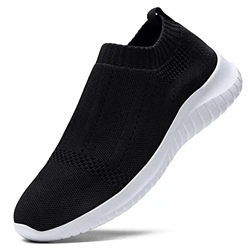 Image of konhill Womens Slip On Sneakers Lightweight Knit Walking Shoes