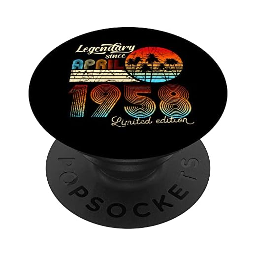 Cumpleaños Legendario Desde Abril De 1957 Regalo. PopSockets PopGrip Intercambiable