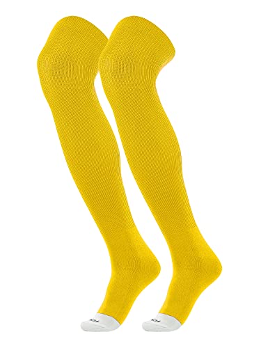 TCK Prosport Football Socks Over the Knee (Gold, Medium) -