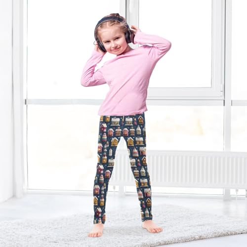 Girls' Athletic Leggings Ankle Length Yoga Dance Pants Kids Teen 4T Tangtiantang Village4