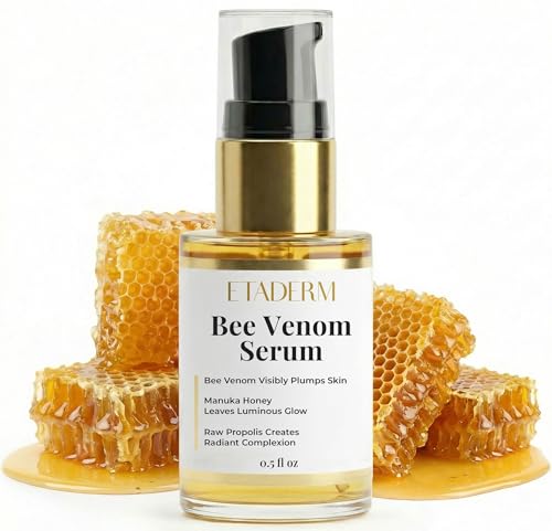 ETADERM Bee Venom Serum - Hydrating & Firming Face Serum for Radiant Skin - Wrinkle and Face Anti-Aging Formula with Manuka Honey & Jojoba Oil - Lightweight Facial Oil Serum for Youthful-Looking Skin