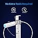 Weisswasser 0.01 μm Ultra Filtration Under Sink Water Filter System for Bàctéria Reduction, NSF/ANSI 42, Reduces Rust, Chlorine, Bad Taste & Odor, 6K Gallons, WU1.SH04