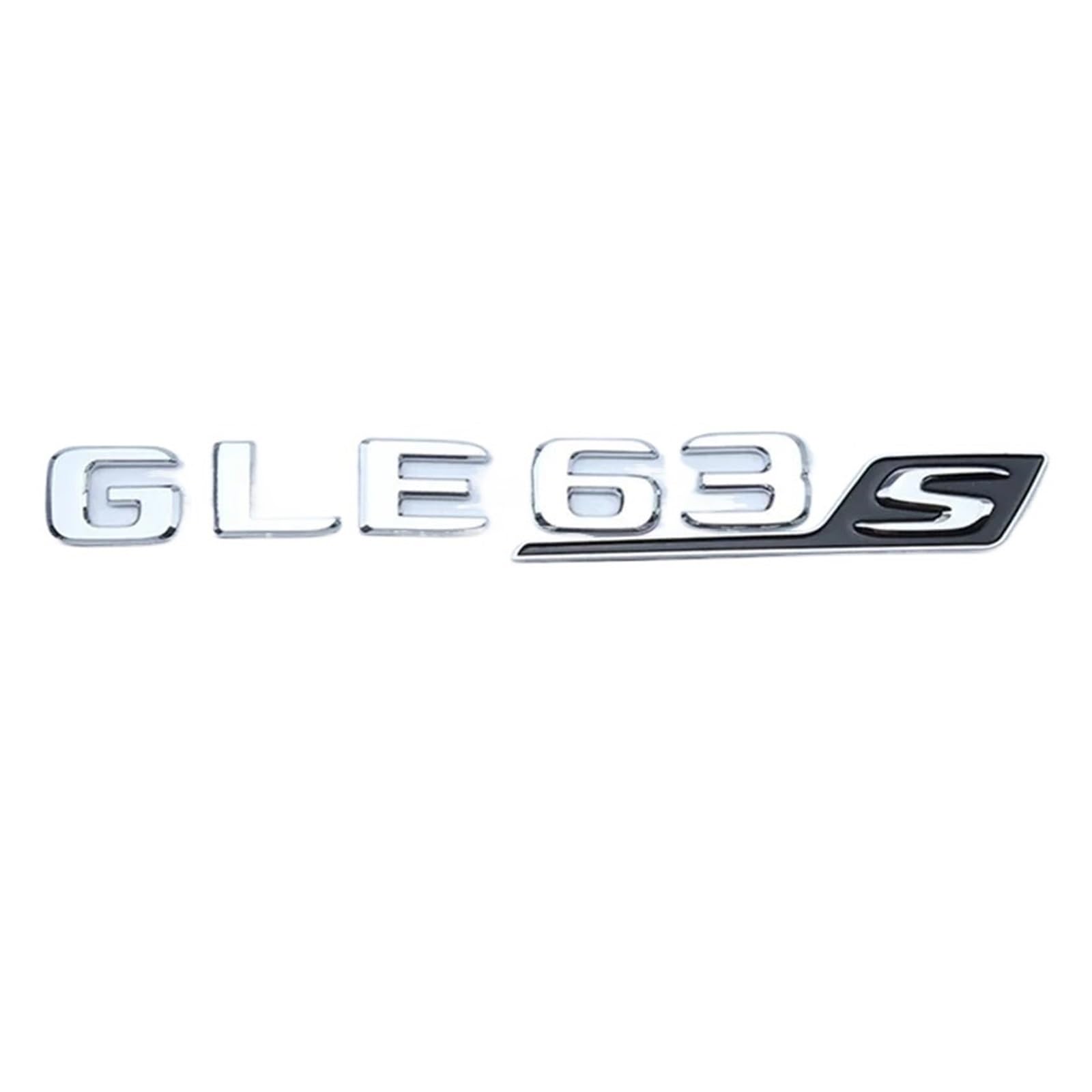 OVARIA 3D ABS Black Car Decal V8 BITURBO Rear Trunk Emblem Sticker Logo GLE63S Badge Fit For Mercedes AMG GLE 63 S W167 W166 C292(Black Silver)