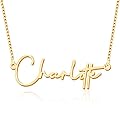Custom Name Necklace Personalized,Name Plate Necklace 18K Gold Jewelry Gift for Women