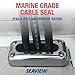 SEAVIEW | Multi-Cable Rectangle Cable Gland | Marine Grade Waterproof Cable Pass Through Cable Clam | CGM17PG - Grey Plastic