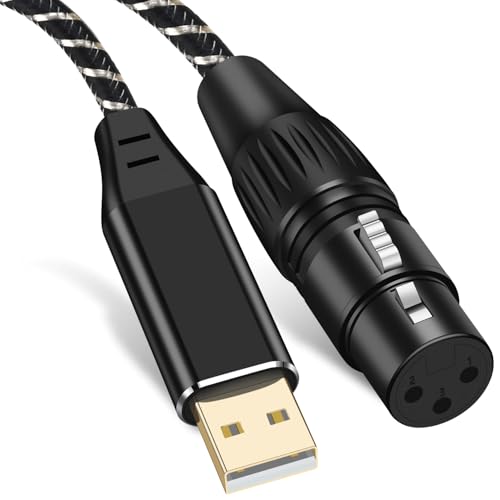 Amazon.co.jp: XLR USBマイクケーブル,3M XLR メスto USB 専門録音