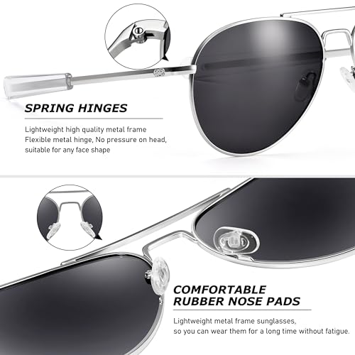 Polarized Aviator Sunglasses for Men Women Driving Sun glasses Metal Frame UV400 Protection4