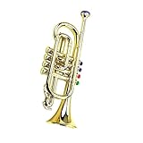 Trompetas Para Principiantes Trompeta Profesional De Metal Dorado Con 4 Botones De Colores