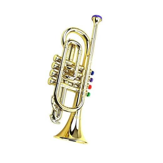 Trompetas Para Principiantes Trompeta Profesional De Metal Dorado Con 4 Botones De Colores